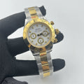 Seiko Daytona Two-tone Gold Diamonds Mod Watch
