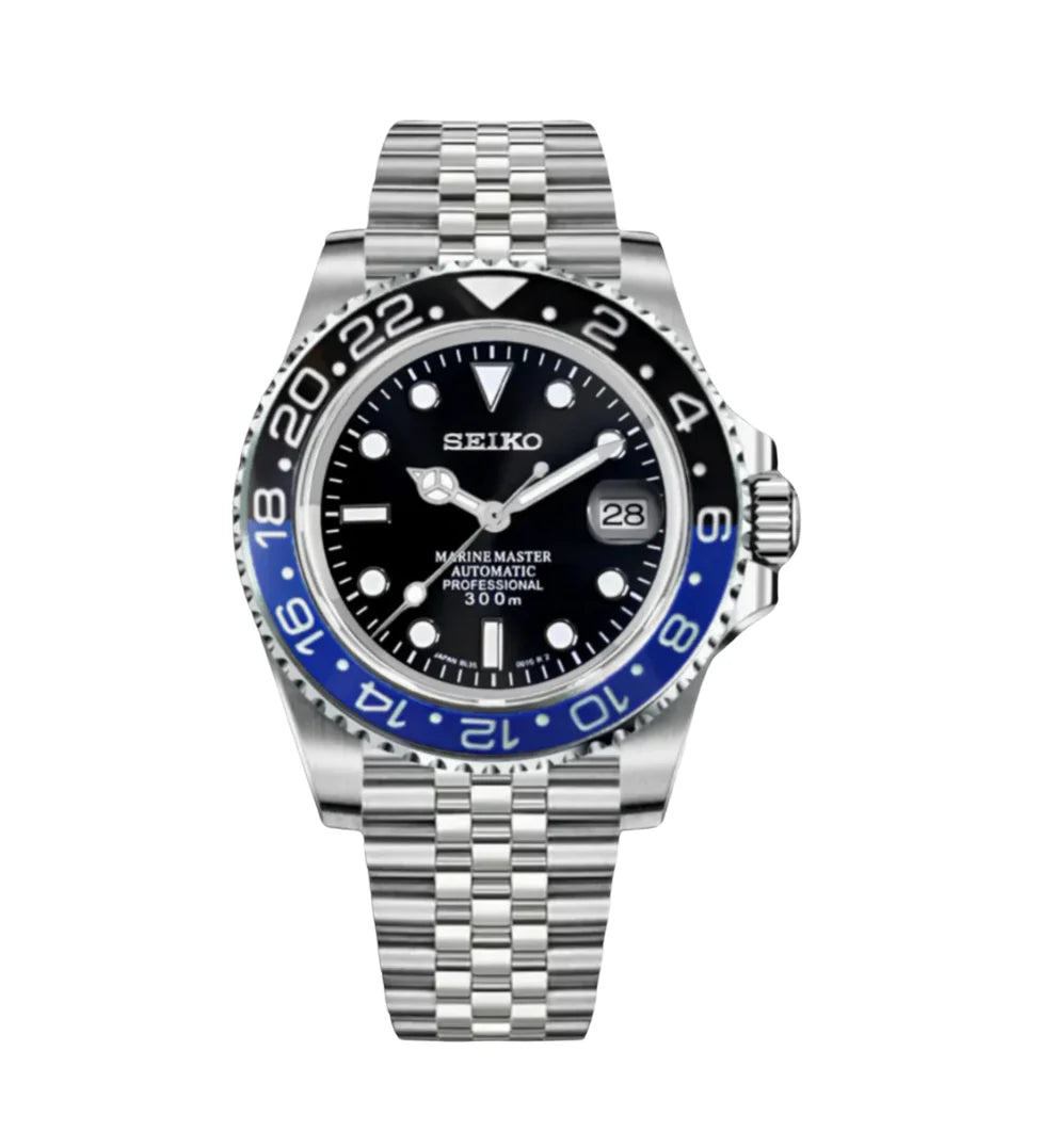 Seiko GMT Batman Mod Watch