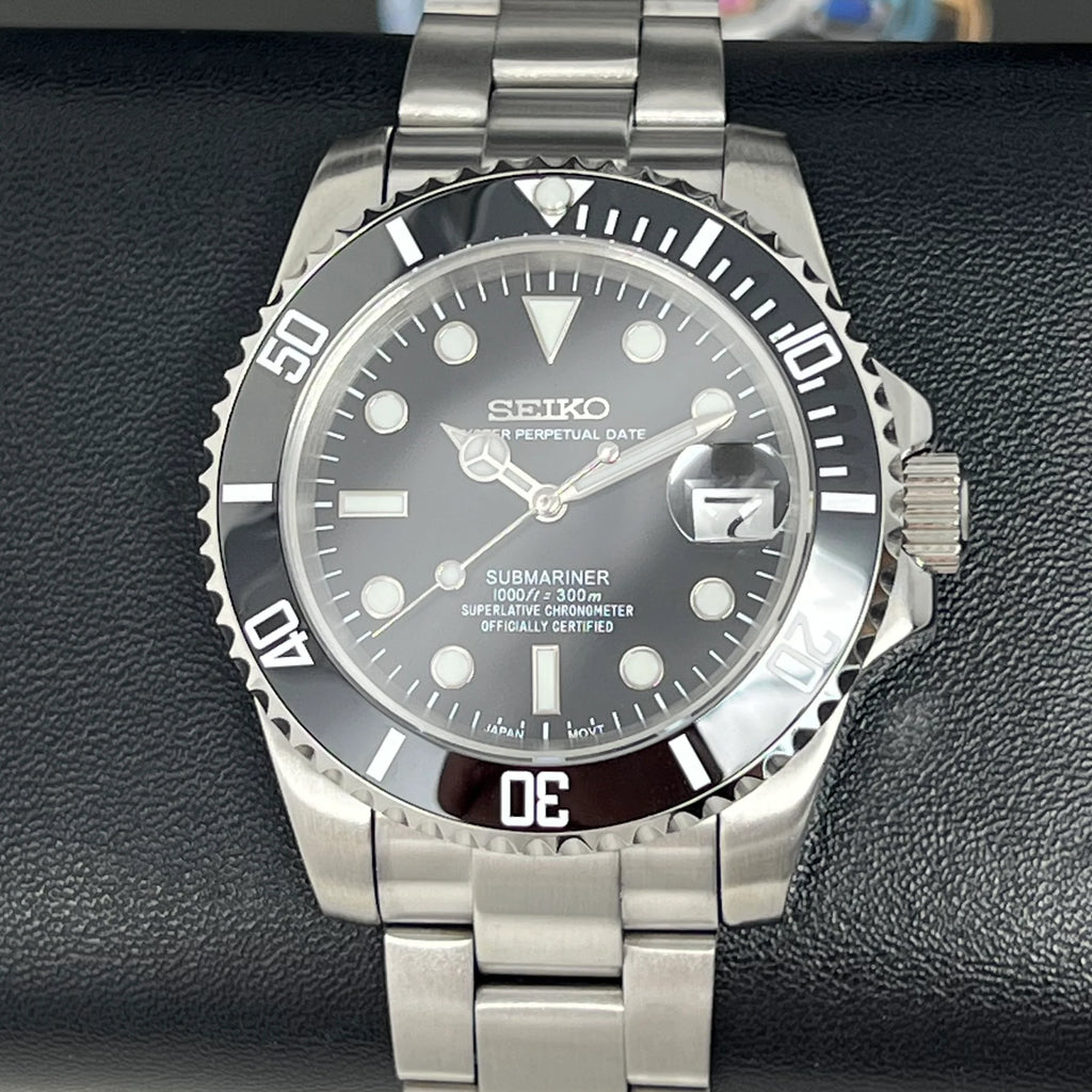 Seiko Sub Black Mod Watch