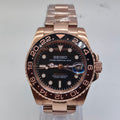 Seiko Rose Gold GMT Mod Watch