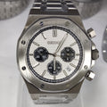 Seiko Royal Oak Mod White Chronograph Mod Watch