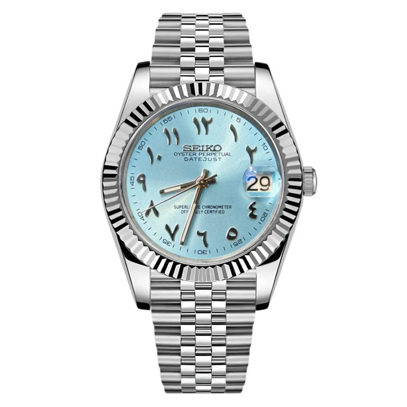Seikojust Mod Ice Blue Arabic Watch