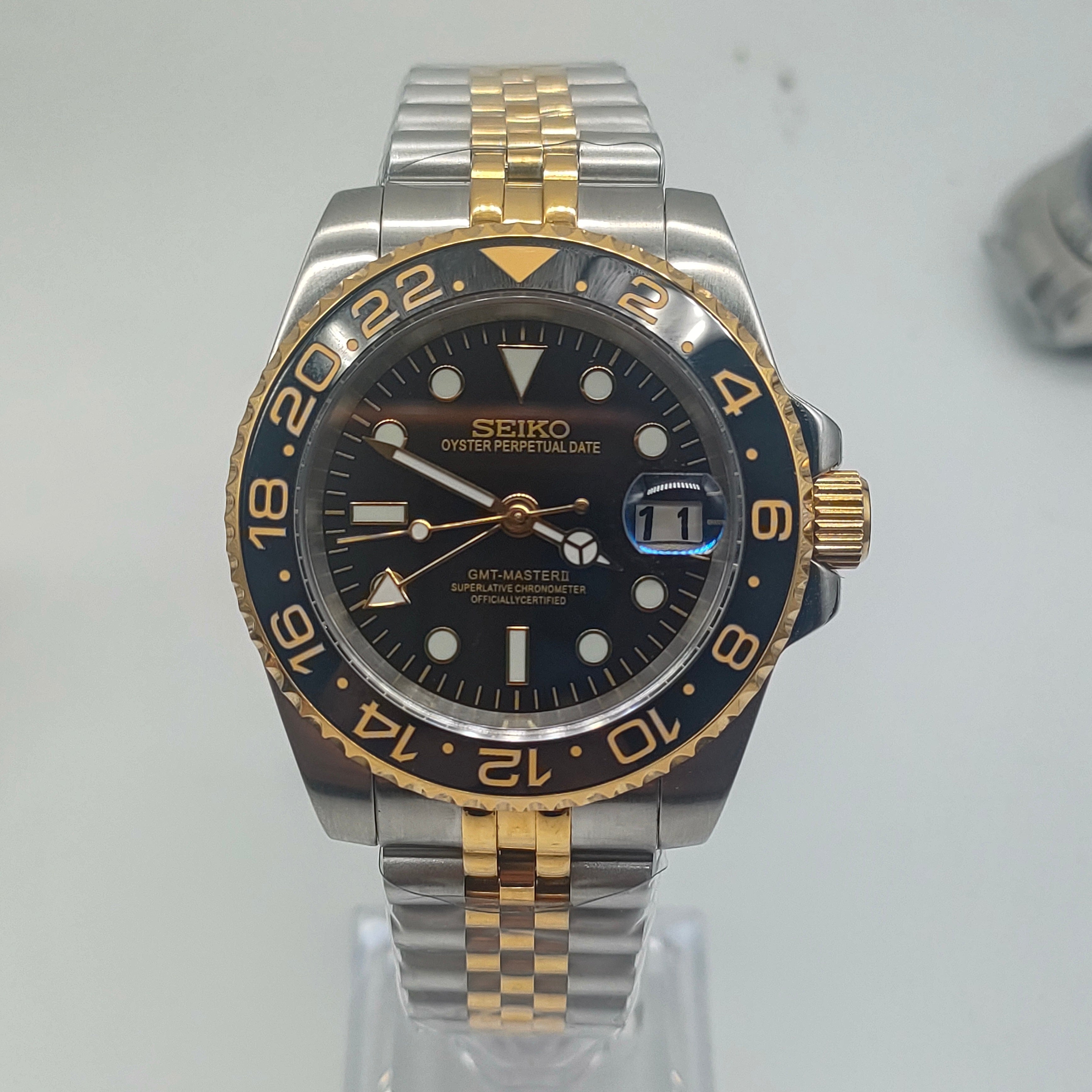 Seiko Two-tone GMT Mod Watch