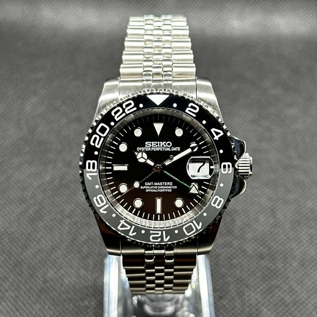 Seiko GMT Bruce Wayne Mod Watch